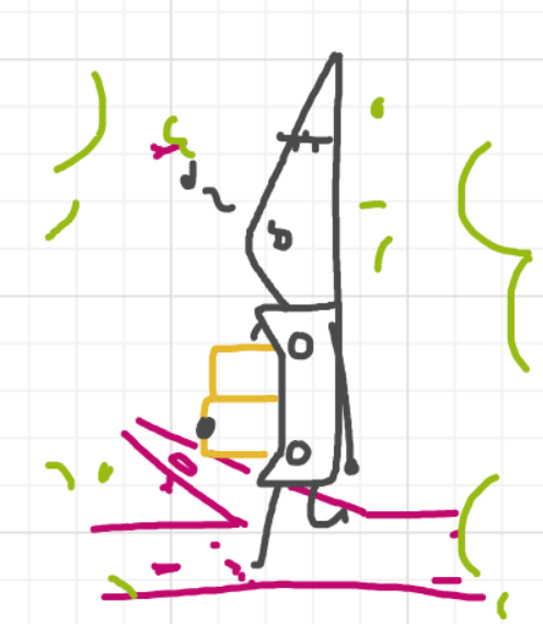 A panel from Running Duos, episode four of the Board Boards object show by Furretwalk/WalkingFurret.